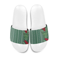 Women's Day Samoa Malu Tattoo Inspired Mix Teuila Slide Sandals Sage Green LT7 Sage Green - Polynesian Pride