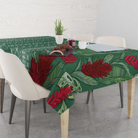 Women's Day Samoa Malu Tattoo Inspired Mix Teuila Tablecloth Sage Green