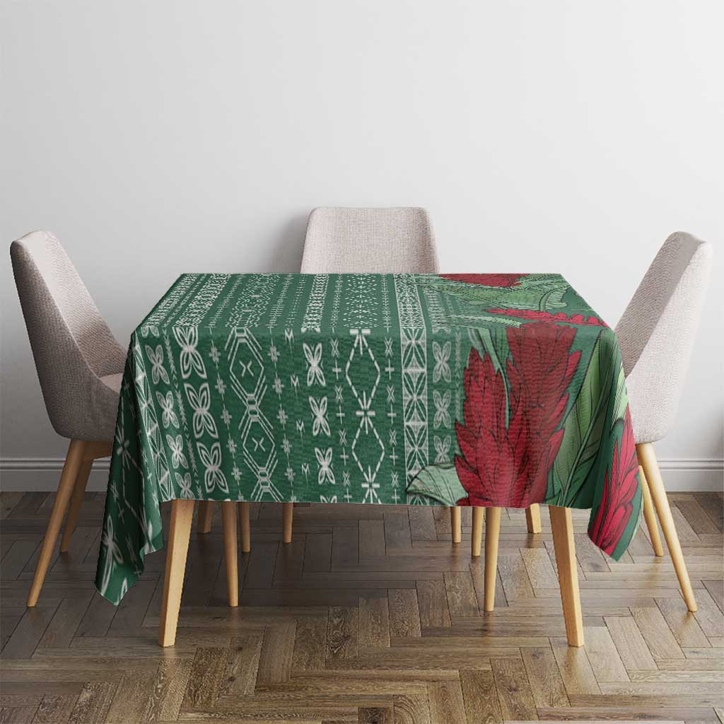 Women's Day Samoa Malu Tattoo Inspired Mix Teuila Tablecloth Sage Green