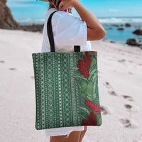 Women's Day Samoa Malu Tattoo Inspired Mix Teuila Tote Bag Sage Green LT7 - Polynesian Pride