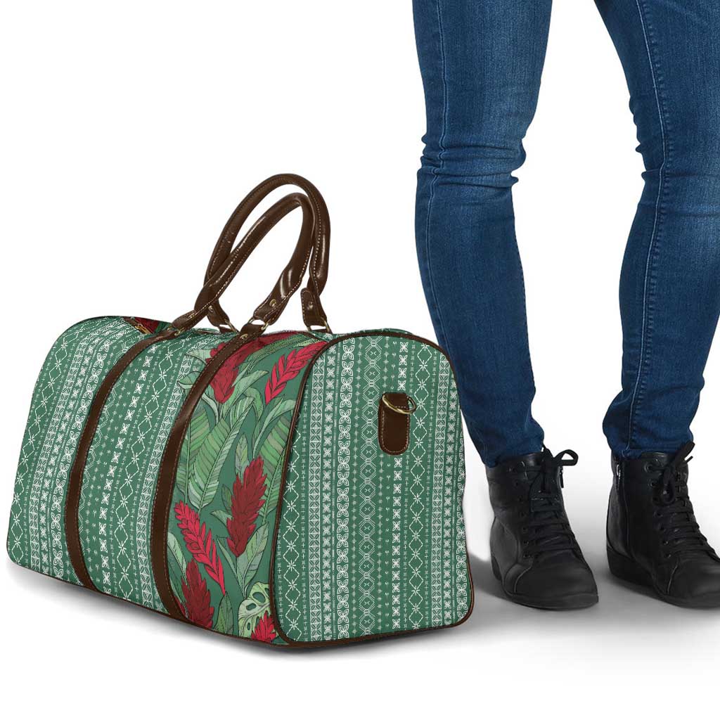 Women's Day Samoa Malu Tattoo Inspired Mix Teuila Travel Bag Sage Green LT7 - Polynesian Pride