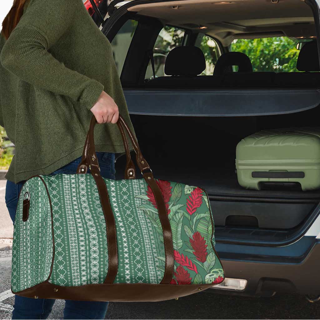 Women's Day Samoa Malu Tattoo Inspired Mix Teuila Travel Bag Sage Green LT7 - Polynesian Pride