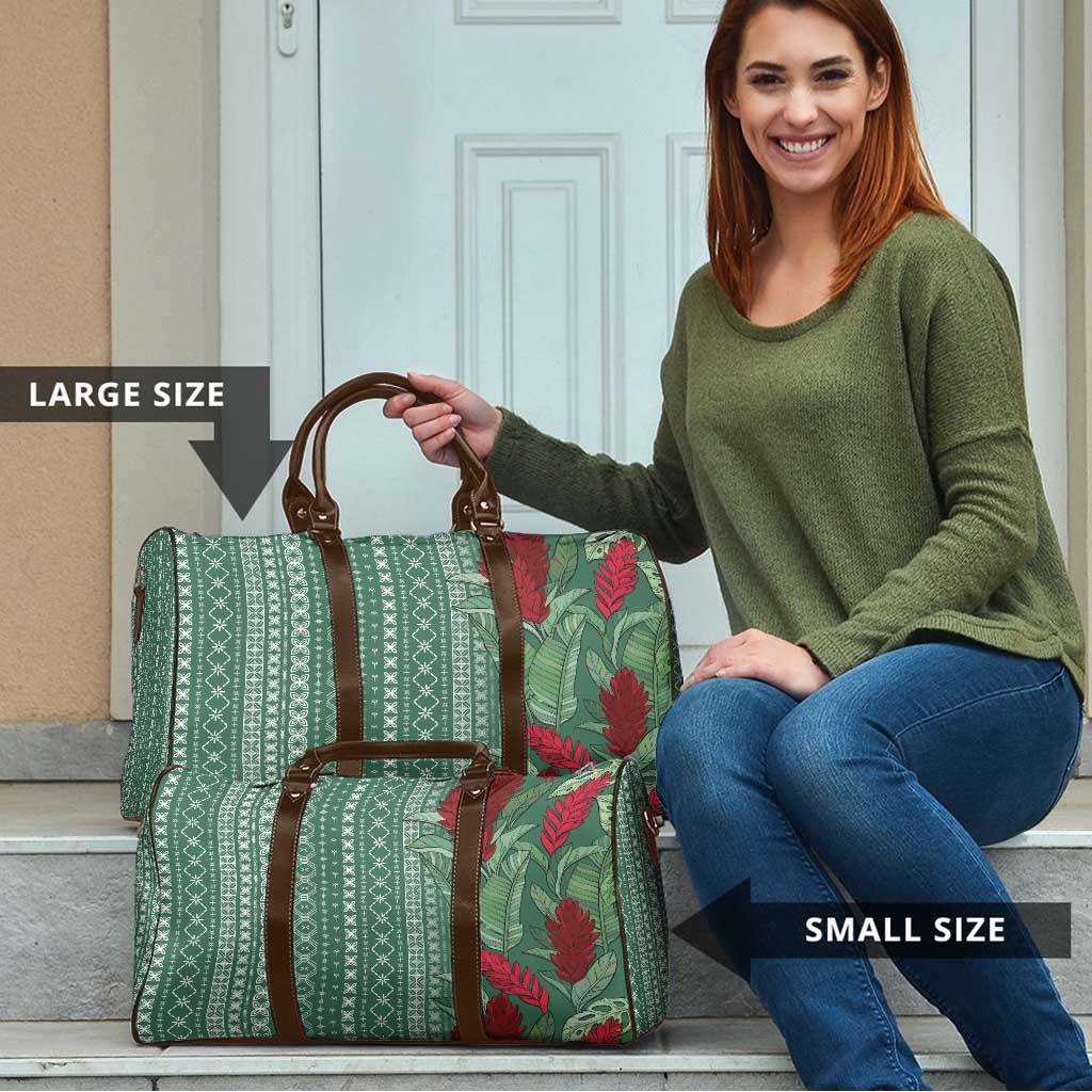 Women's Day Samoa Malu Tattoo Inspired Mix Teuila Travel Bag Sage Green LT7 - Polynesian Pride
