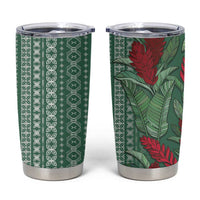 Women's Day Samoa Malu Tattoo Inspired Mix Teuila Tumbler Cup Sage Green LT7 Sage Green - Polynesian Pride