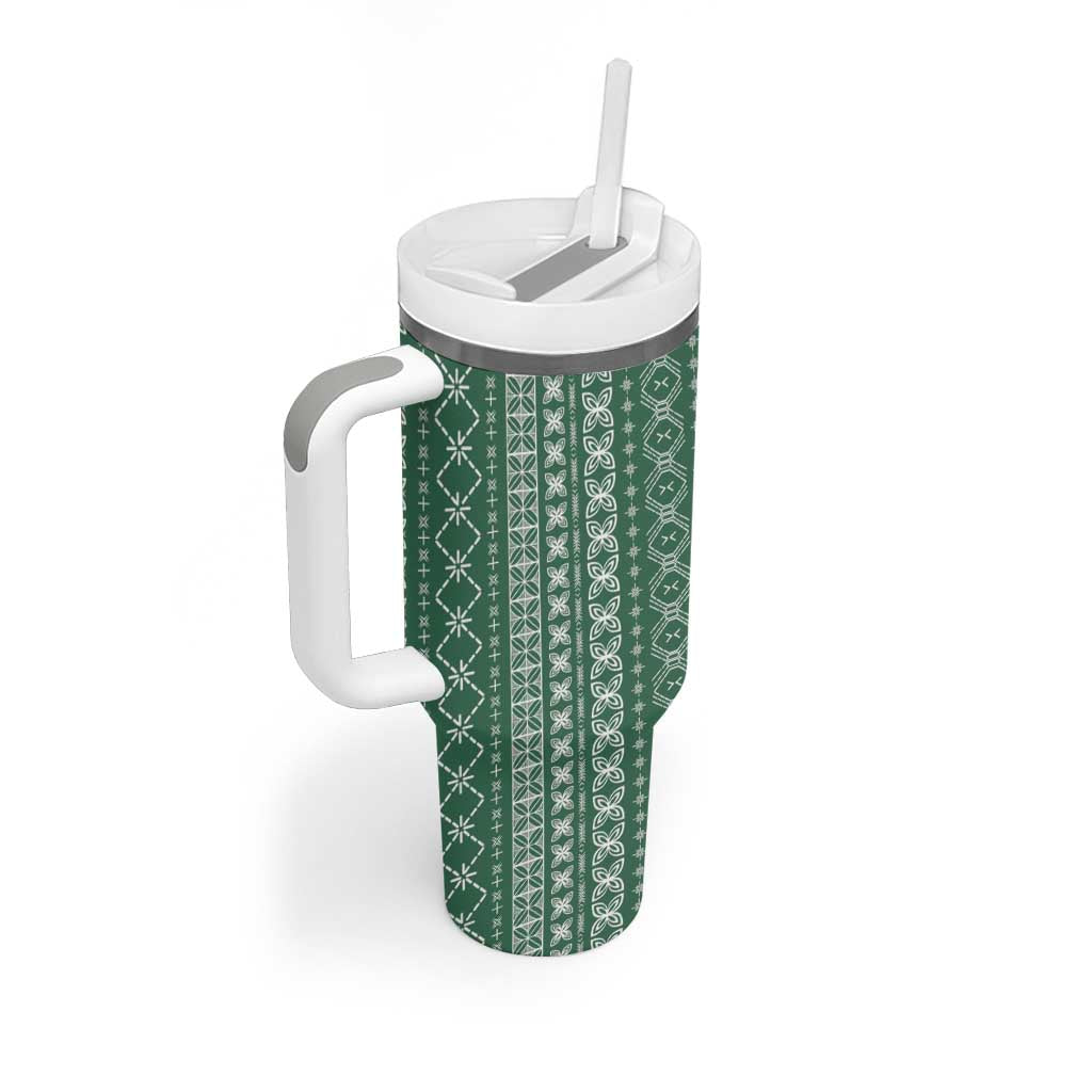 Women's Day Samoa Malu Tattoo Inspired Mix Teuila Tumbler With Handle Sage Green LT7 - Polynesian Pride