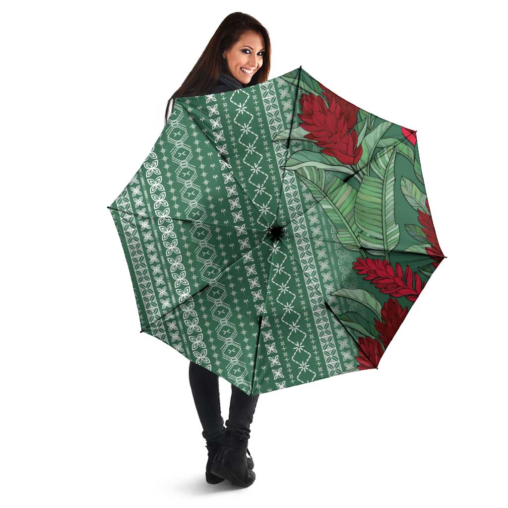 Women's Day Samoa Malu Tattoo Inspired Mix Teuila Umbrella Sage Green LT7 - Polynesian Pride