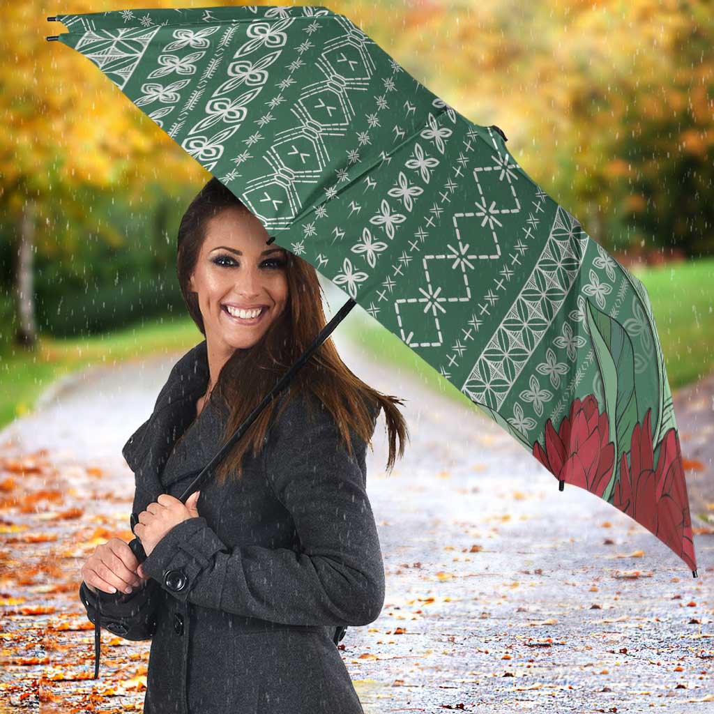 Women's Day Samoa Malu Tattoo Inspired Mix Teuila Umbrella Sage Green LT7 - Polynesian Pride