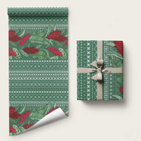 Women's Day Samoa Malu Tattoo Inspired Mix Teuila Wrapping Paper Sage Green LT7 58" × 23" Sage Green - Polynesian Pride