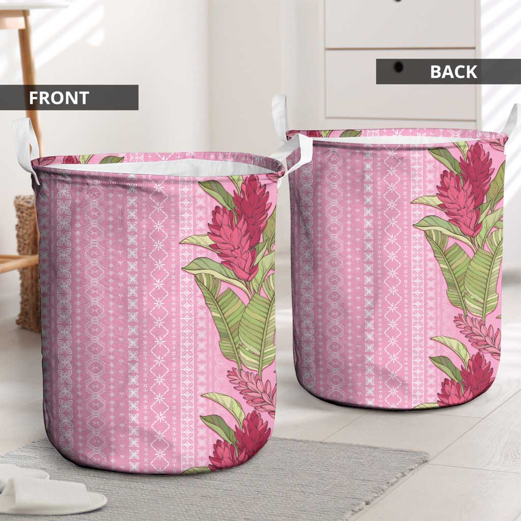 Women's Day Samoa Malu Tattoo Inspired Mix Teuila Laundry Basket Rose Pink LT7 - Polynesian Pride