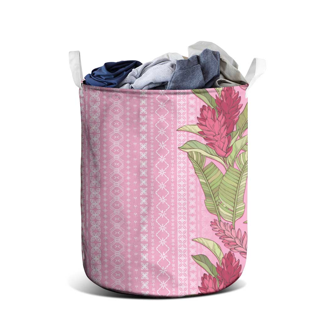Women's Day Samoa Malu Tattoo Inspired Mix Teuila Laundry Basket Rose Pink LT7 - Polynesian Pride
