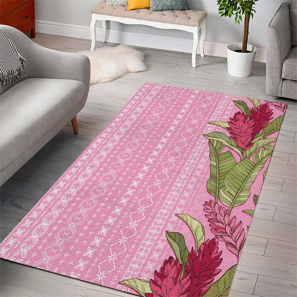 Women's Day Samoa Malu Tattoo Inspired Mix Teuila Area Rug Rose Pink LT7 - Polynesian Pride