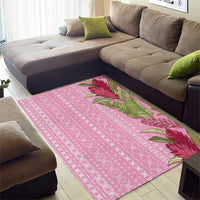 Women's Day Samoa Malu Tattoo Inspired Mix Teuila Area Rug Rose Pink LT7 - Polynesian Pride
