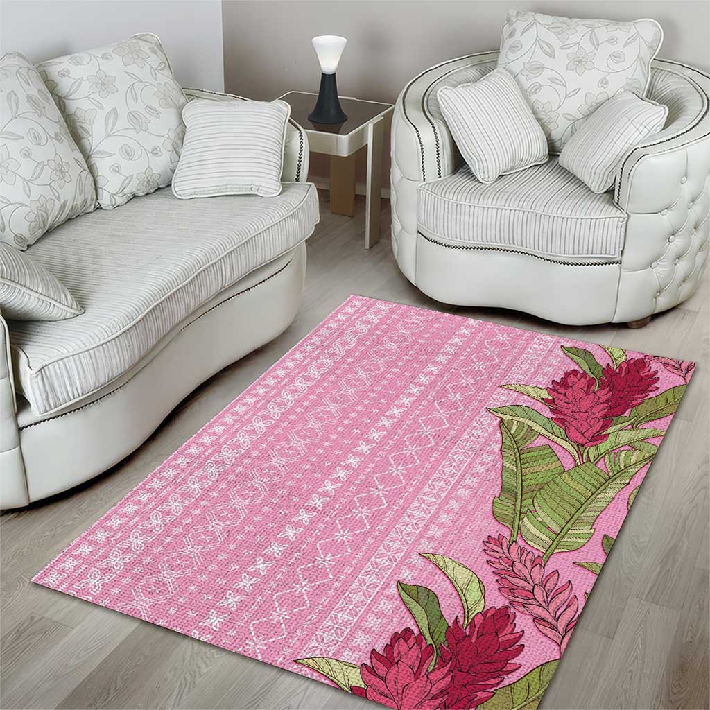 Women's Day Samoa Malu Tattoo Inspired Mix Teuila Area Rug Rose Pink LT7 - Polynesian Pride