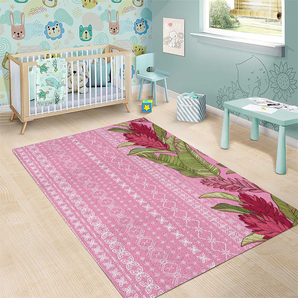 Women's Day Samoa Malu Tattoo Inspired Mix Teuila Area Rug Rose Pink LT7 - Polynesian Pride