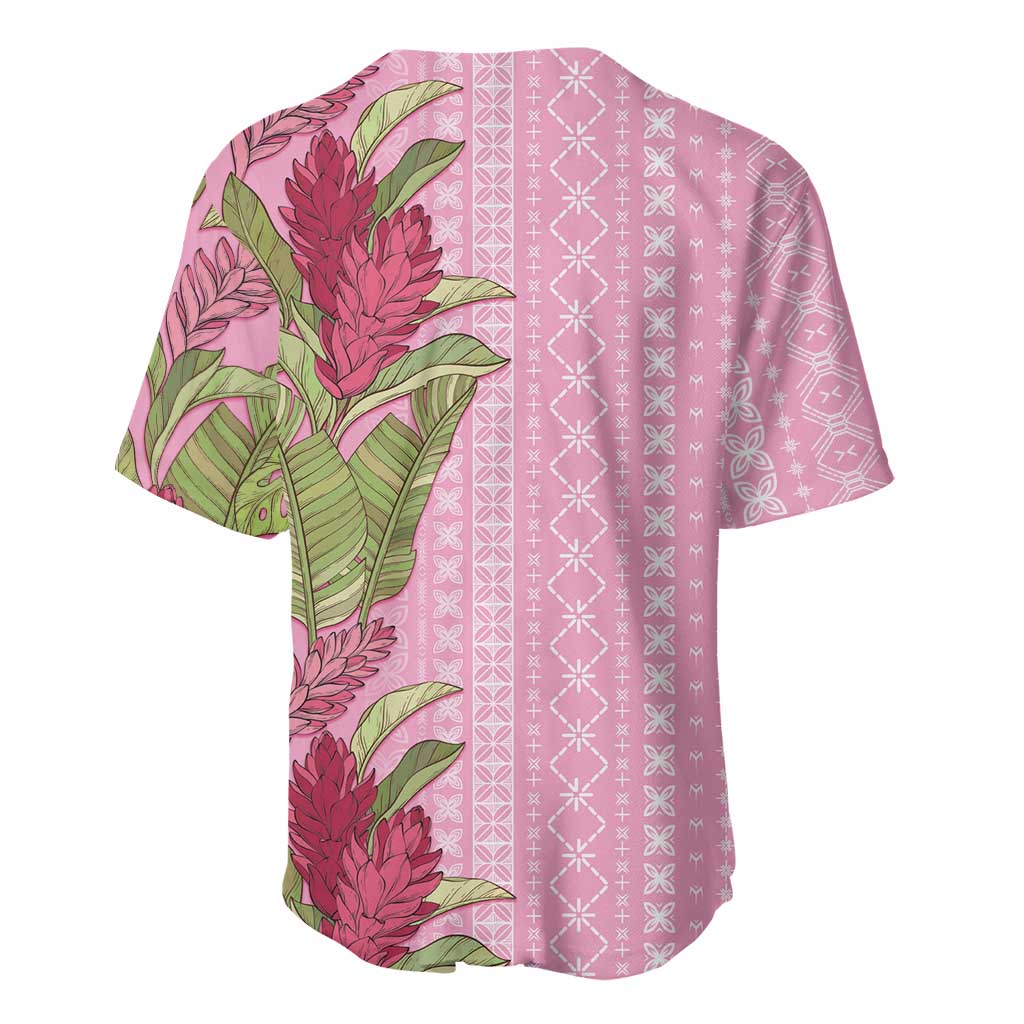 Women's Day Samoa Malu Tattoo Inspired Mix Teuila Baseball Jersey Rose Pink LT7 - Polynesian Pride