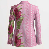 Women's Day Samoa Malu Tattoo Inspired Mix Teuila Blazer Rose Pink LT7 - Polynesian Pride