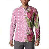 Women's Day Samoa Malu Tattoo Inspired Mix Teuila Button Sweatshirt Rose Pink LT7 - Polynesian Pride