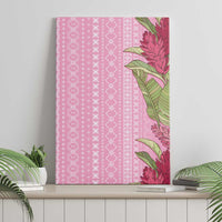 Women's Day Samoa Malu Tattoo Inspired Mix Teuila Canvas Wall Art Rose Pink LT7 - Polynesian Pride
