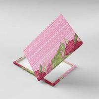 Women's Day Samoa Malu Tattoo Inspired Mix Teuila Canvas Wall Art Rose Pink LT7 With Frame Rose Pink - Polynesian Pride