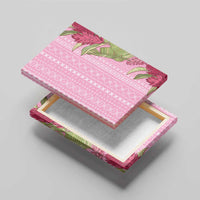 Women's Day Samoa Malu Tattoo Inspired Mix Teuila Canvas Wall Art Rose Pink LT7 - Polynesian Pride