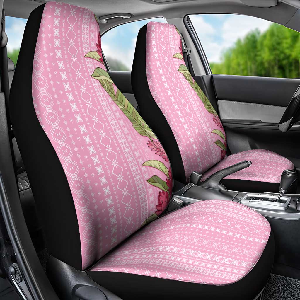 Women's Day Samoa Malu Tattoo Inspired Mix Teuila Car Seat Cover Rose Pink LT7 - Polynesian Pride