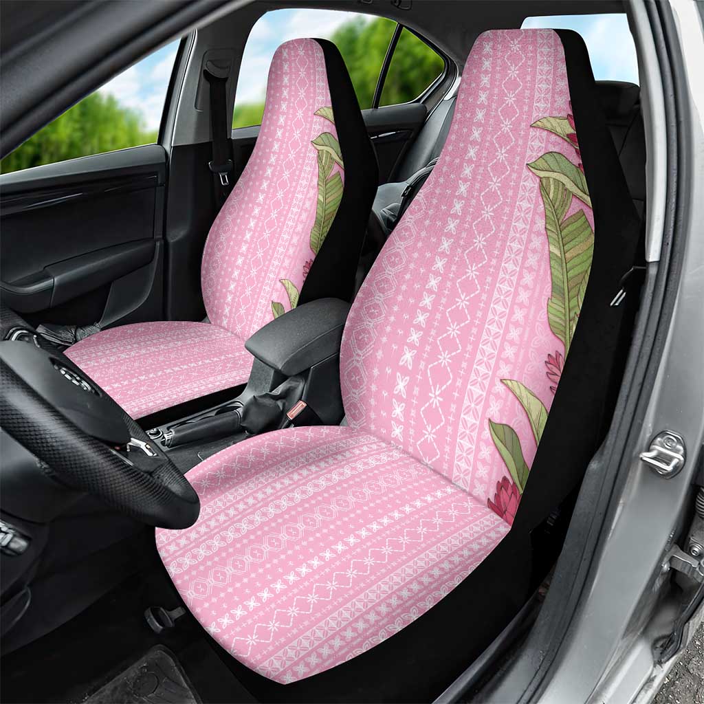 Women's Day Samoa Malu Tattoo Inspired Mix Teuila Car Seat Cover Rose Pink LT7 - Polynesian Pride