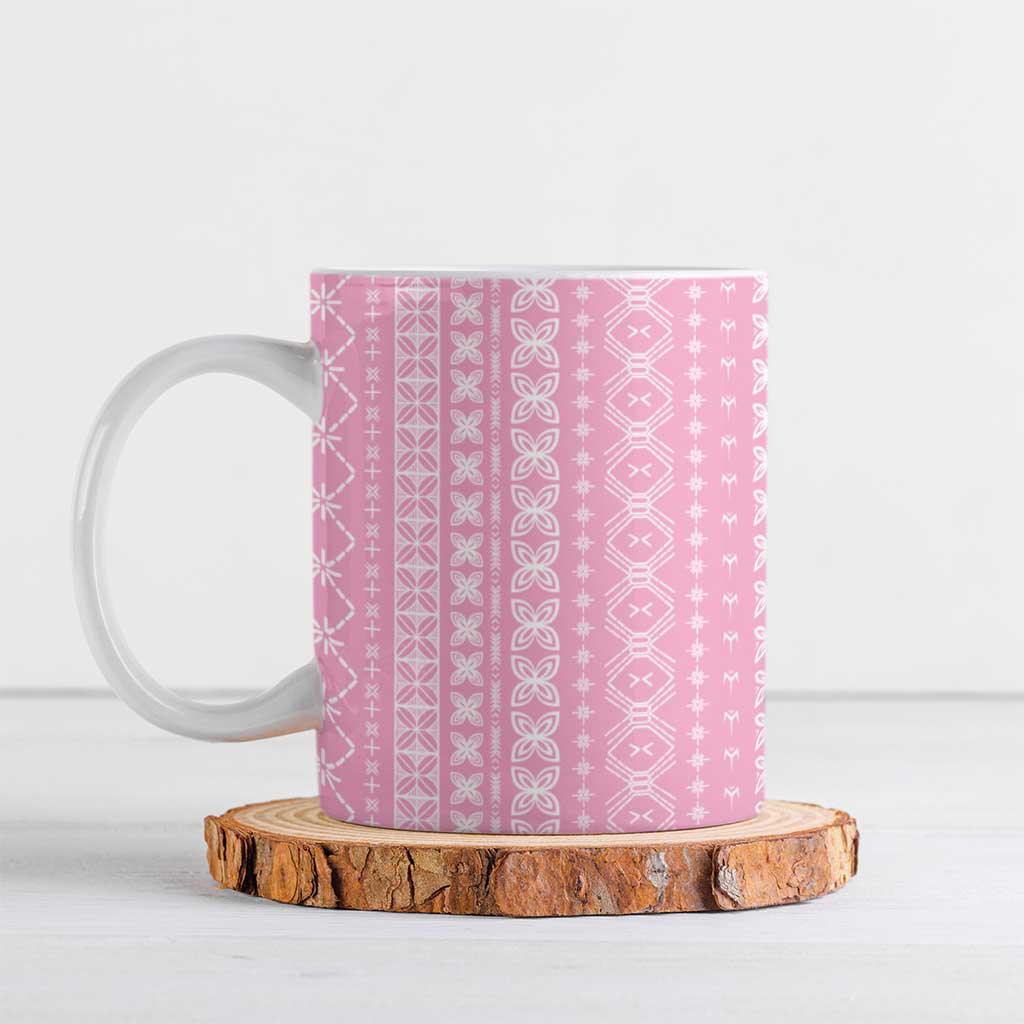 Women's Day Samoa Malu Tattoo Inspired Mix Teuila Ceramic Mug Rose Pink LT7 Rose Pink - Polynesian Pride