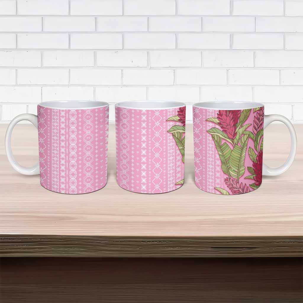 Women's Day Samoa Malu Tattoo Inspired Mix Teuila Ceramic Mug Rose Pink LT7 - Polynesian Pride
