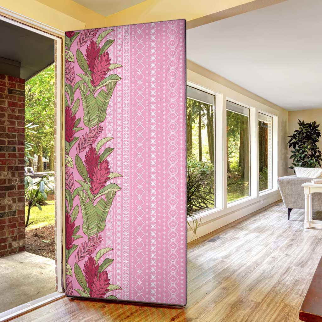 Women's Day Samoa Malu Tattoo Inspired Mix Teuila Door Cover Rose Pink LT7 - Polynesian Pride