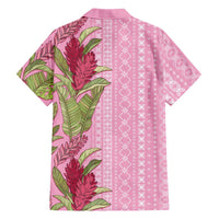 Women's Day Samoa Malu Tattoo Inspired Mix Teuila Family Matching Puletasi and Hawaiian Shirt Rose Pink