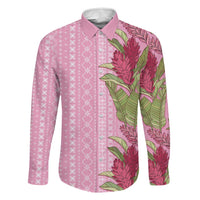 Women's Day Samoa Malu Tattoo Inspired Mix Teuila Family Matching Tank Maxi Dress and Hawaiian Shirt Rose Pink