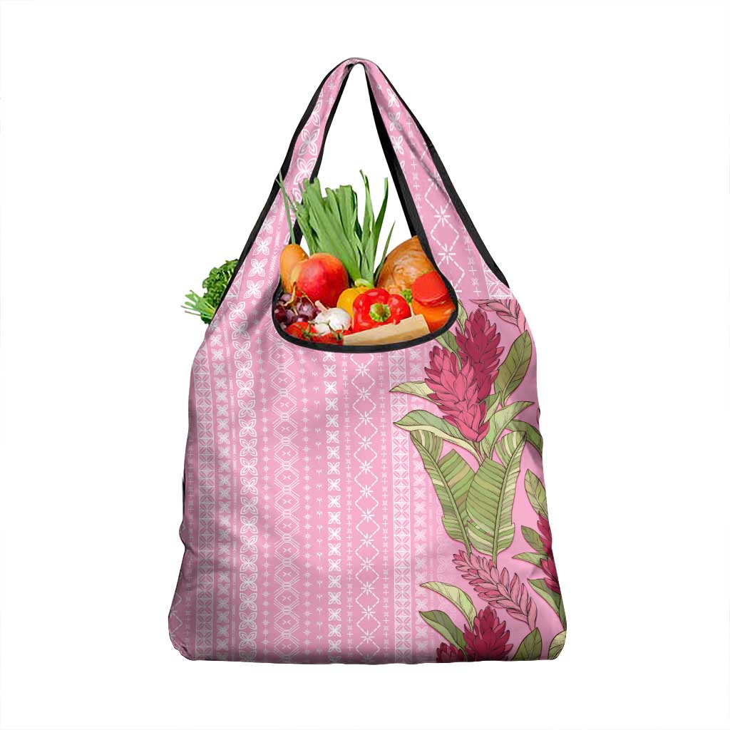 Women's Day Samoa Malu Tattoo Inspired Mix Teuila Grocery Bag Rose Pink LT7 1-pack One Size Rose Pink - Polynesian Pride