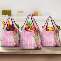 Women's Day Samoa Malu Tattoo Inspired Mix Teuila Grocery Bag Rose Pink LT7 3-pack One Size Rose Pink - Polynesian Pride
