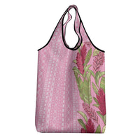 Women's Day Samoa Malu Tattoo Inspired Mix Teuila Grocery Bag Rose Pink LT7 - Polynesian Pride