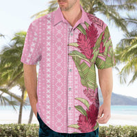 Women's Day Samoa Malu Tattoo Inspired Mix Teuila Hawaiian Shirt Rose Pink