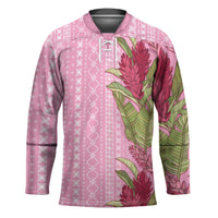 Women's Day Samoa Malu Tattoo Inspired Mix Teuila Hockey Jersey Rose Pink LT7 Unisex Rose Pink - Polynesian Pride