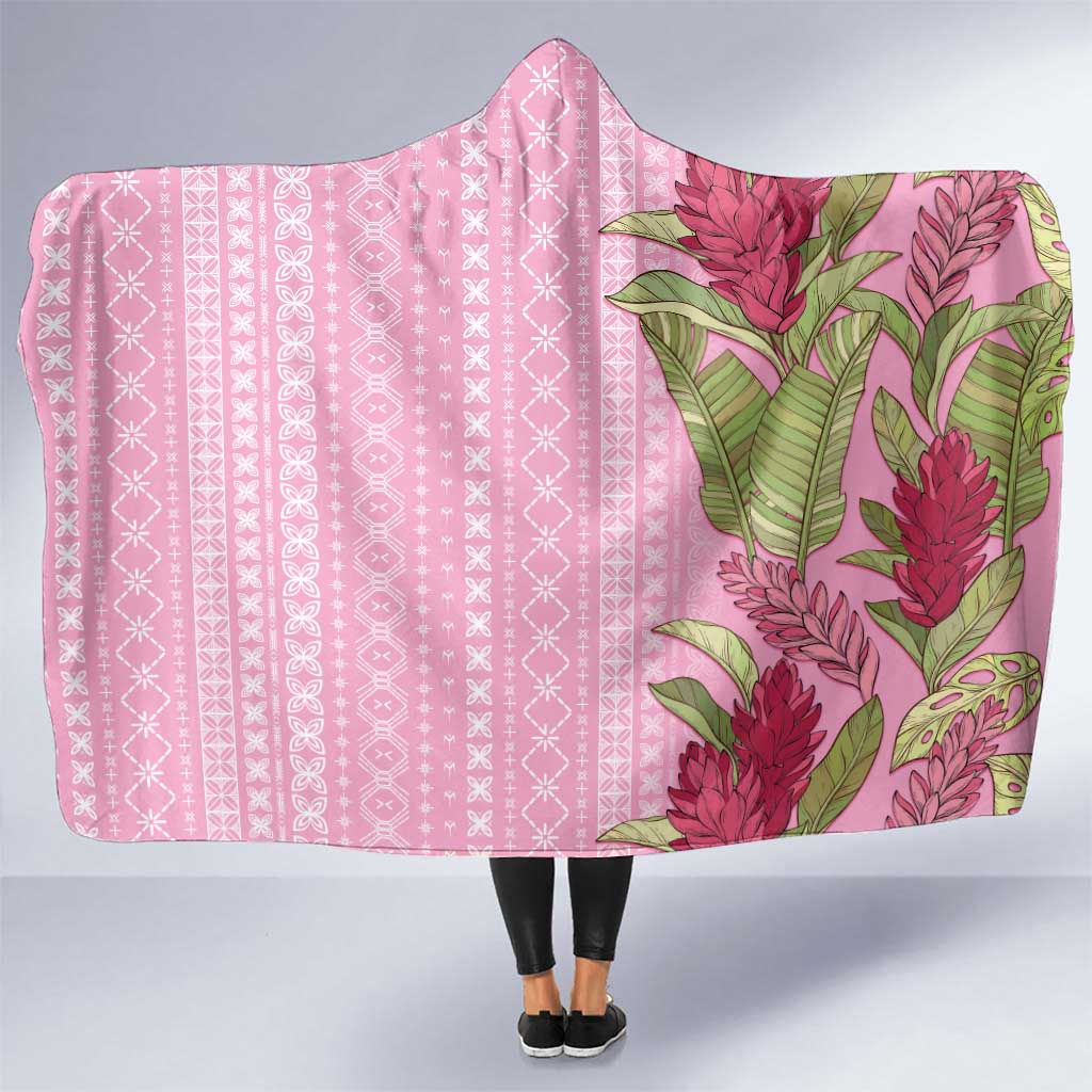 Women's Day Samoa Malu Tattoo Inspired Mix Teuila Hooded Blanket Rose Pink LT7 One Size Rose Pink - Polynesian Pride