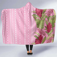 Women's Day Samoa Malu Tattoo Inspired Mix Teuila Hooded Blanket Rose Pink LT7 One Size Rose Pink - Polynesian Pride