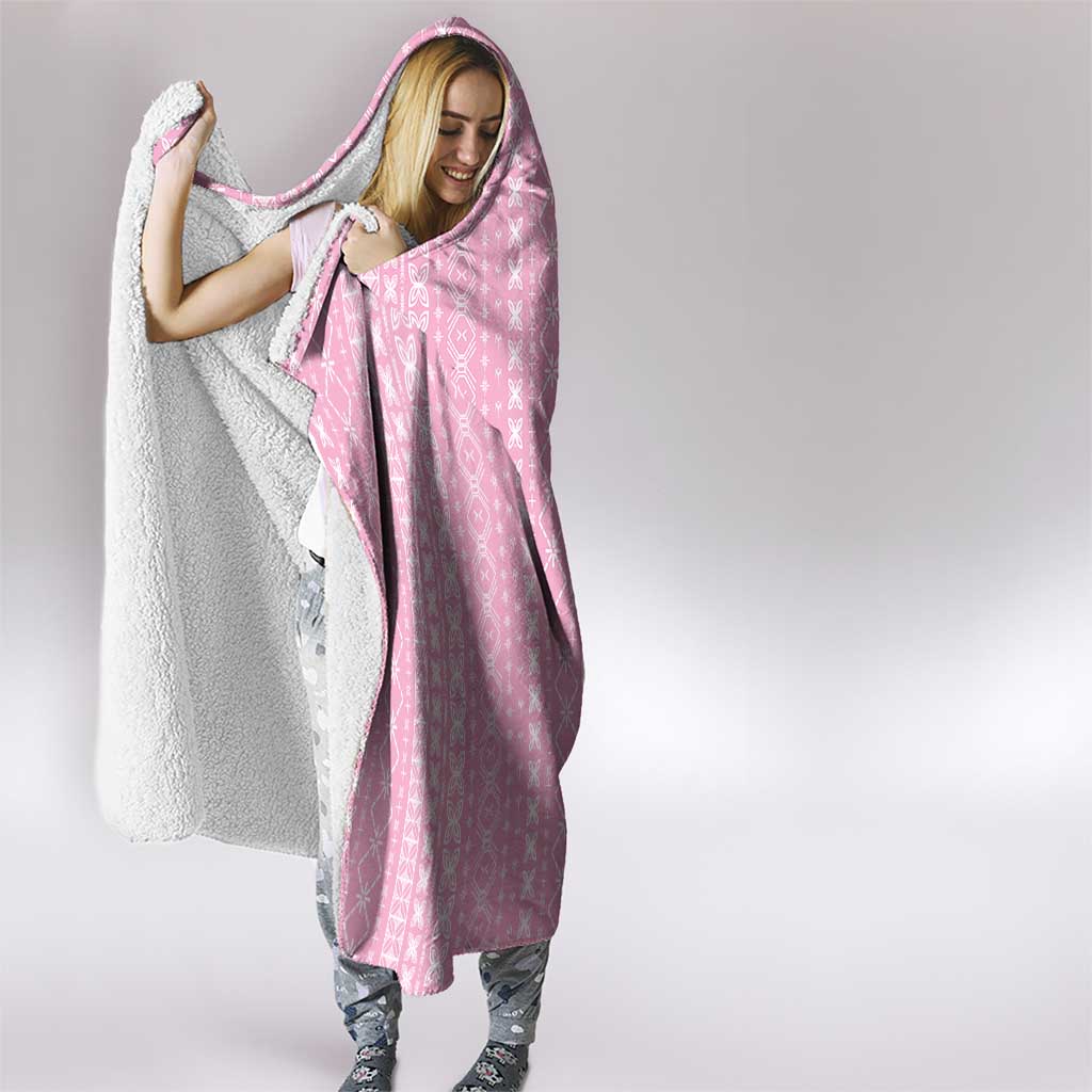 Women's Day Samoa Malu Tattoo Inspired Mix Teuila Hooded Blanket Rose Pink LT7 - Polynesian Pride