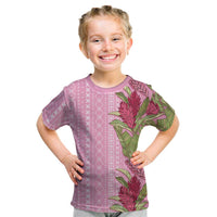 Women's Day Samoa Malu Tattoo Inspired Mix Teuila Kid T Shirt Rose Pink LT7 Rose Pink - Polynesian Pride