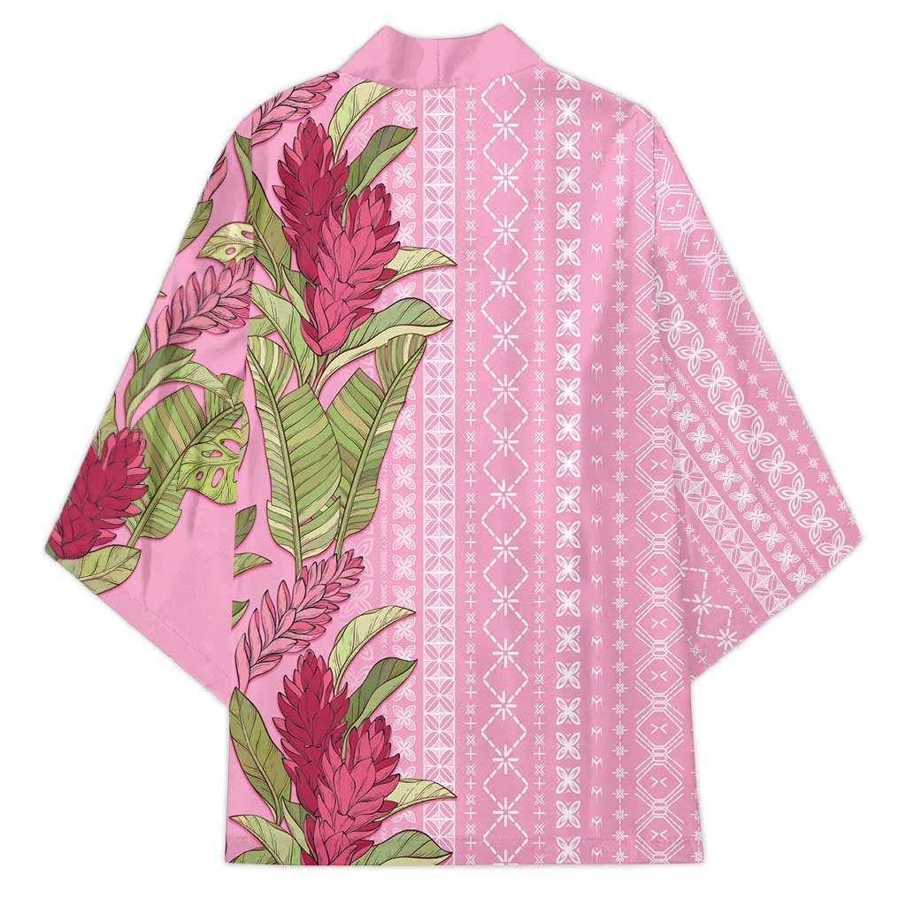 Women's Day Samoa Malu Tattoo Inspired Mix Teuila Kimono Rose Pink LT7 - Polynesian Pride