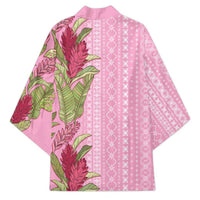 Women's Day Samoa Malu Tattoo Inspired Mix Teuila Kimono Rose Pink LT7 - Polynesian Pride