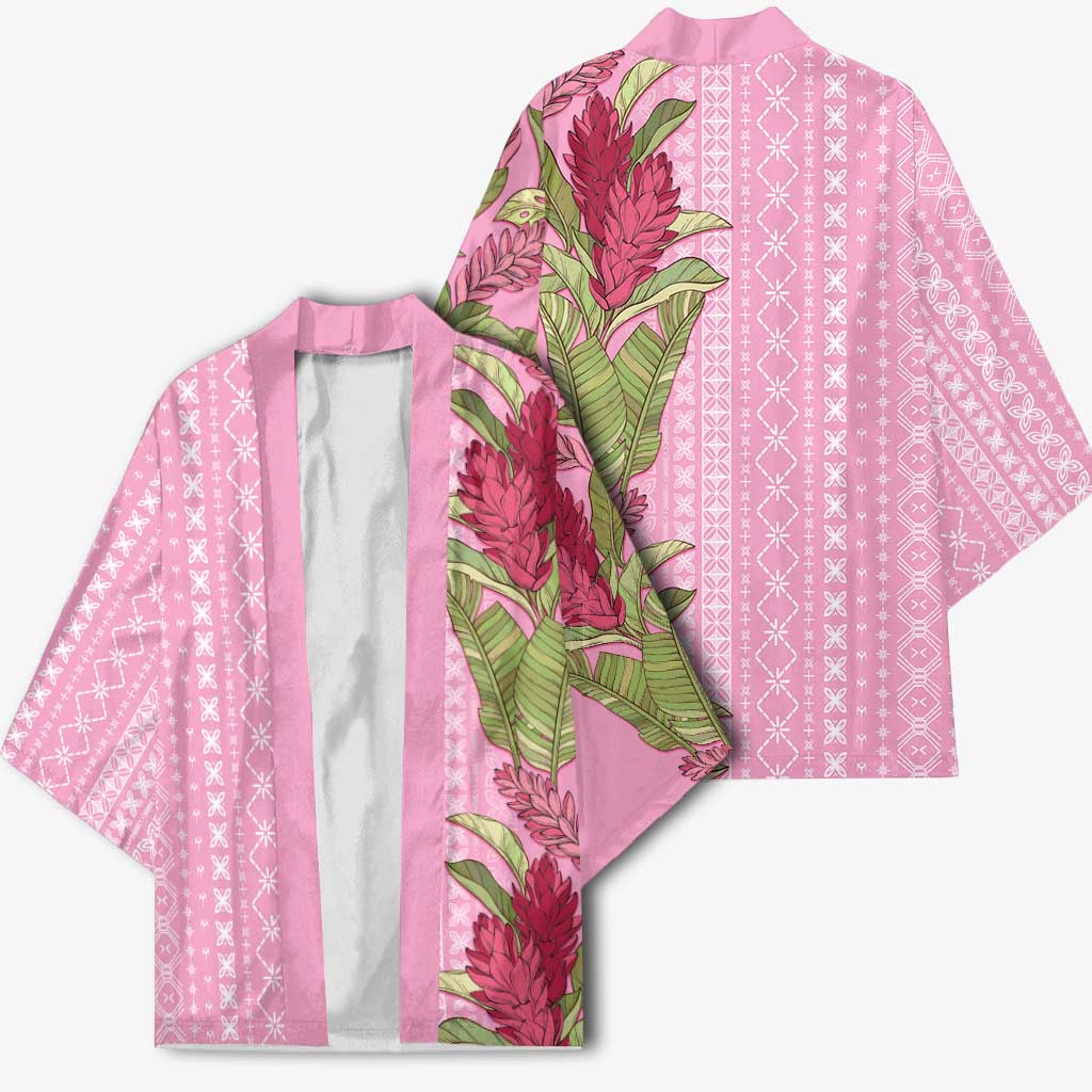 Women's Day Samoa Malu Tattoo Inspired Mix Teuila Kimono Rose Pink LT7 - Polynesian Pride