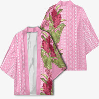 Women's Day Samoa Malu Tattoo Inspired Mix Teuila Kimono Rose Pink LT7 - Polynesian Pride