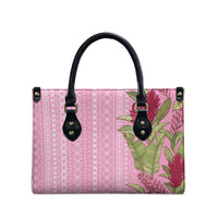 Women's Day Samoa Malu Tattoo Inspired Mix Teuila Leather Bag Rose Pink LT7 - Polynesian Pride