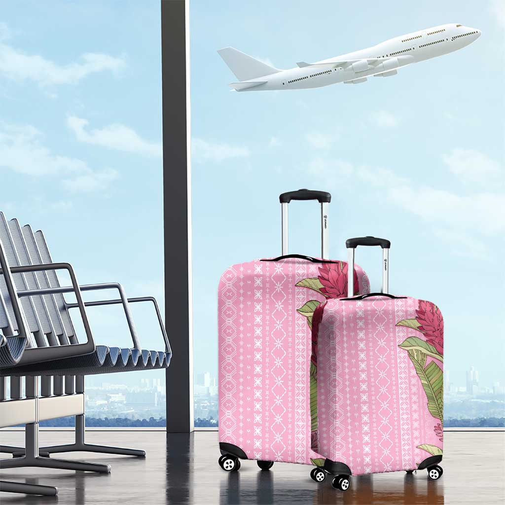 Women's Day Samoa Malu Tattoo Inspired Mix Teuila Luggage Cover Rose Pink LT7 - Polynesian Pride