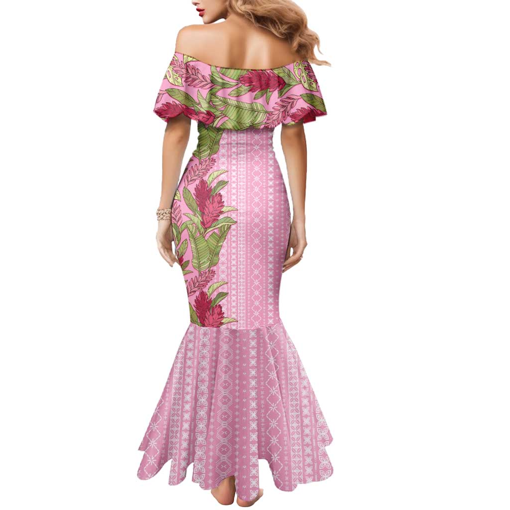 Women's Day Samoa Malu Tattoo Inspired Mix Teuila Mermaid Dress Rose Pink LT7 - Polynesian Pride