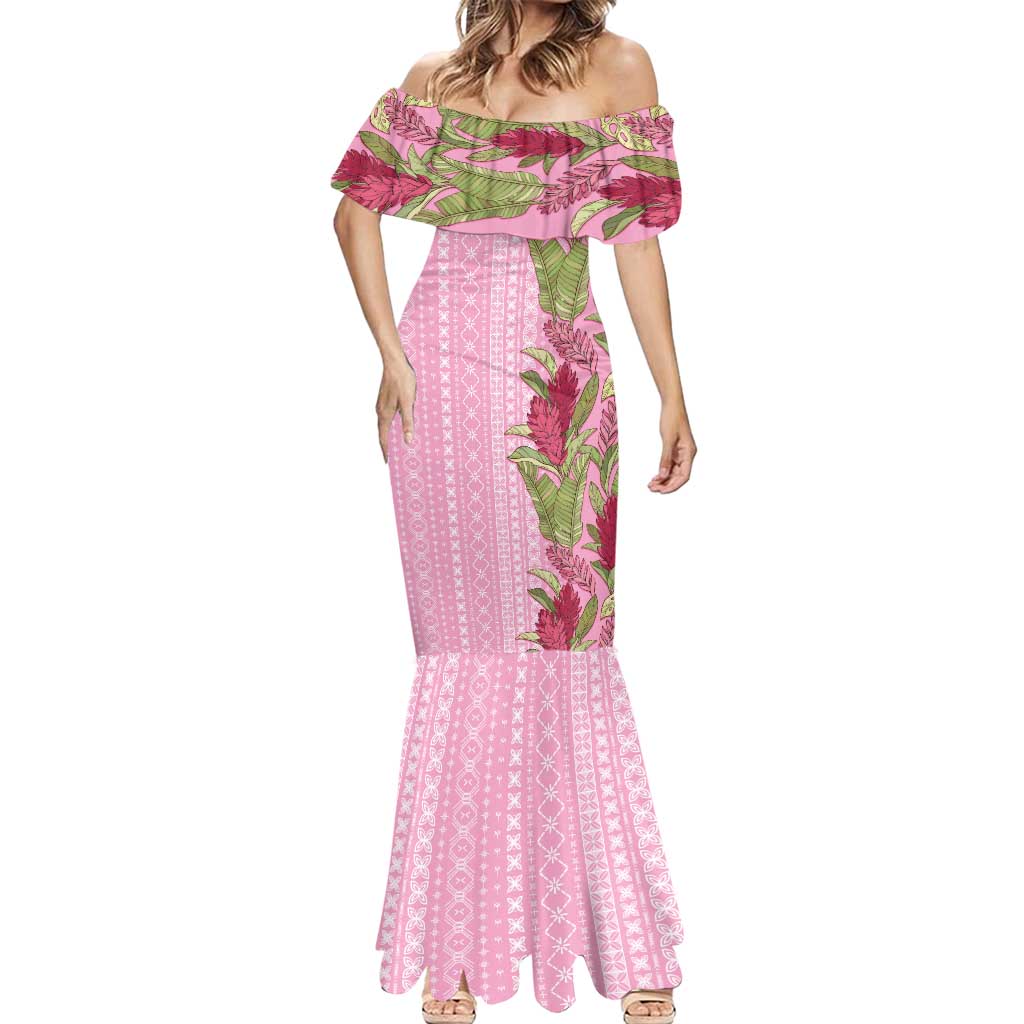 Women's Day Samoa Malu Tattoo Inspired Mix Teuila Mermaid Dress Rose Pink LT7 - Polynesian Pride