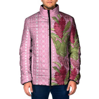 Women's Day Samoa Malu Tattoo Inspired Mix Teuila Padded Jacket Rose Pink LT7 Men Rose Pink - Polynesian Pride
