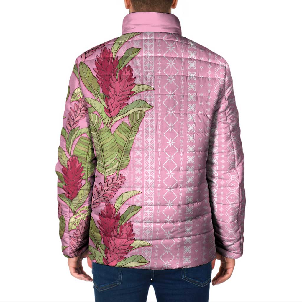 Women's Day Samoa Malu Tattoo Inspired Mix Teuila Padded Jacket Rose Pink LT7 - Polynesian Pride
